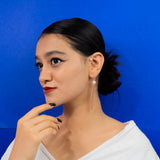 Pearl Ear cuff With 2Layer Dangling's In Rose Gold (5A)
