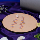 Leaf Droplets Earrings In Rose Gold(5C)