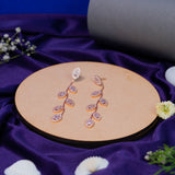 Leaf Droplets Earrings In Rose Gold(5C)