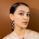 Leaf Droplets Earring In White Gold(5C)
