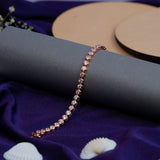 Classic Solitaire Tennis Bracelet In Rose Gold