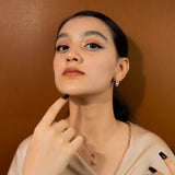 Exclusive pearl With Earrings  In Rose Gold