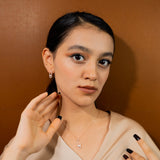 Exclusive pearl With Earrings  In Rose Gold