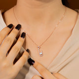 Exclusive pearl With Earrings  In Rose Gold