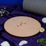 Pearl with leaf earrings Rose Gold