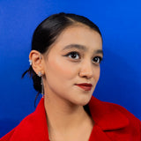 Turn all day Ear cuffs with Droplets white gold (11A)