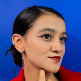 Turn all day Ear cuffs with Droplets white gold (11A)