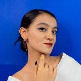 Turn all day Ear cuffs with Droplets rose gold (11A)