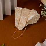 Granulated Station Chain In Rose Gold