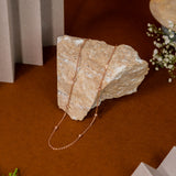 Granulated Station Chain In Rose Gold