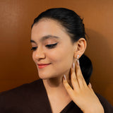 Flutter charm earrings : Half butterfly dangle delights - Rose Gold