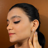 Flutter charm earrings : Half butterfly dangle delights - Rose Gold