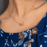 Heart Locket Pendant Chain in Rose Gold