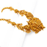 Deep Nakas Vijayalakshmi Long Necklace studded with CZ in 24kt Gold Polish