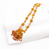 Deep Nakas Vijayalakshmi Cz Studed In Pink Kundan Long Necklace 24kt Gold polish