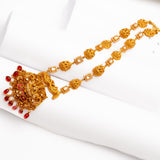 Deep Nakas Vijayalakshmi Cz Studed In Pink Kundan Long Necklace 24kt Gold polish