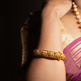 Deep Nakas Multi Colour With Peacock Kundan 24 kt Gold Plated Bangles