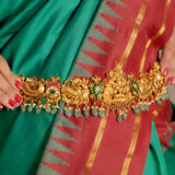 Deep Nakas Lakshmi With Polkis 24kt Gold Plated waistband/Vadiyanam