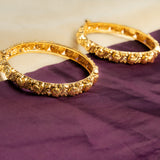 Deep Nakas Peacock 24kt Gold Plated Bangles