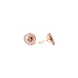 MOP Floral studs in Rose Gold