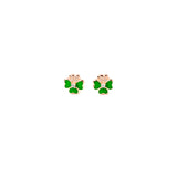 CZ Floral studs in Rose Gold