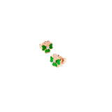 CZ Floral studs in Rose Gold