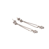 Floral Hangings in white Gold