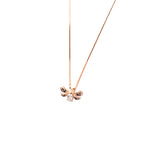 Diamond bee pendant in Rose Gold
