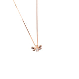 Diamond bee pendant in Rose Gold