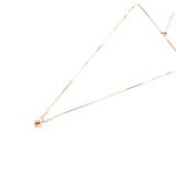 Korean Pink Peach Heart with Pendent in  Rose Gold