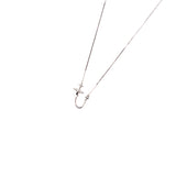 Fly the plane pendant with chain in White Gold