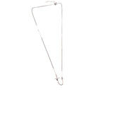 Fly the plane pendant with chain in White Gold