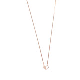 Heart of Hexagon pendant with chain in Rose Gold