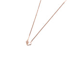Heart of Hexagon pendant with chain in Rose Gold