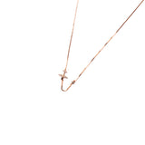 Fly the plane pendant with chain in Rose Gold