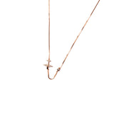 Fly the plane pendant with chain in Rose Gold