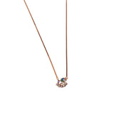 Magical unicorn pendant with chain Rose Gold