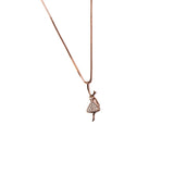 Dancing Barbie Pendant and chain in Rose Gold