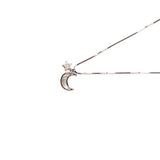 Moon to the stars Pendant and chain White Gold