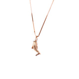 Dolphin Pendant with chain in Rose Gold
