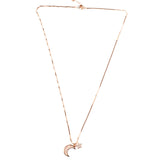 Moon to the stars Pendant and chain Rose Gold