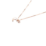 Moon to the stars Pendant and chain Rose Gold