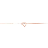 Heart Bracelet in Rose Gold