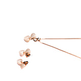Cat Eye World of hearts studded with cz Rose Gold