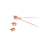 Flower Blossom earrings in Rose Gold