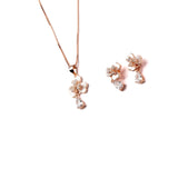 Hearts of Clover Pendant set in Rose Gold