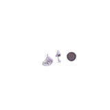 MOP Floral studs in White Gold