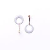 Milk White Ceramic with Errow Earings