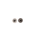 MOP Floral studs in White Gold