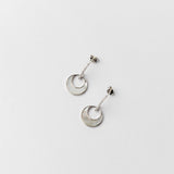 Sayonara Fashion half Moon shape with cz white gold Earings